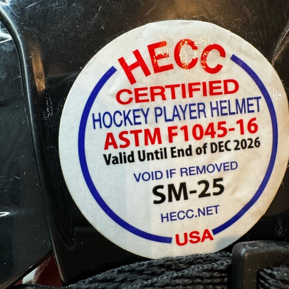 Like New Kids CCM Black Hockey Helmets with Silver Cage - Picture 7 of 9